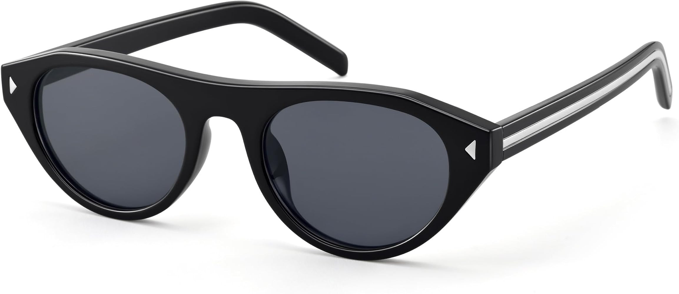 AZorb Retro Small Oval Cat Eye Sunglasses for Women Men, Narrow Vintage Flat Top Sun Glasses with... | Amazon (US)