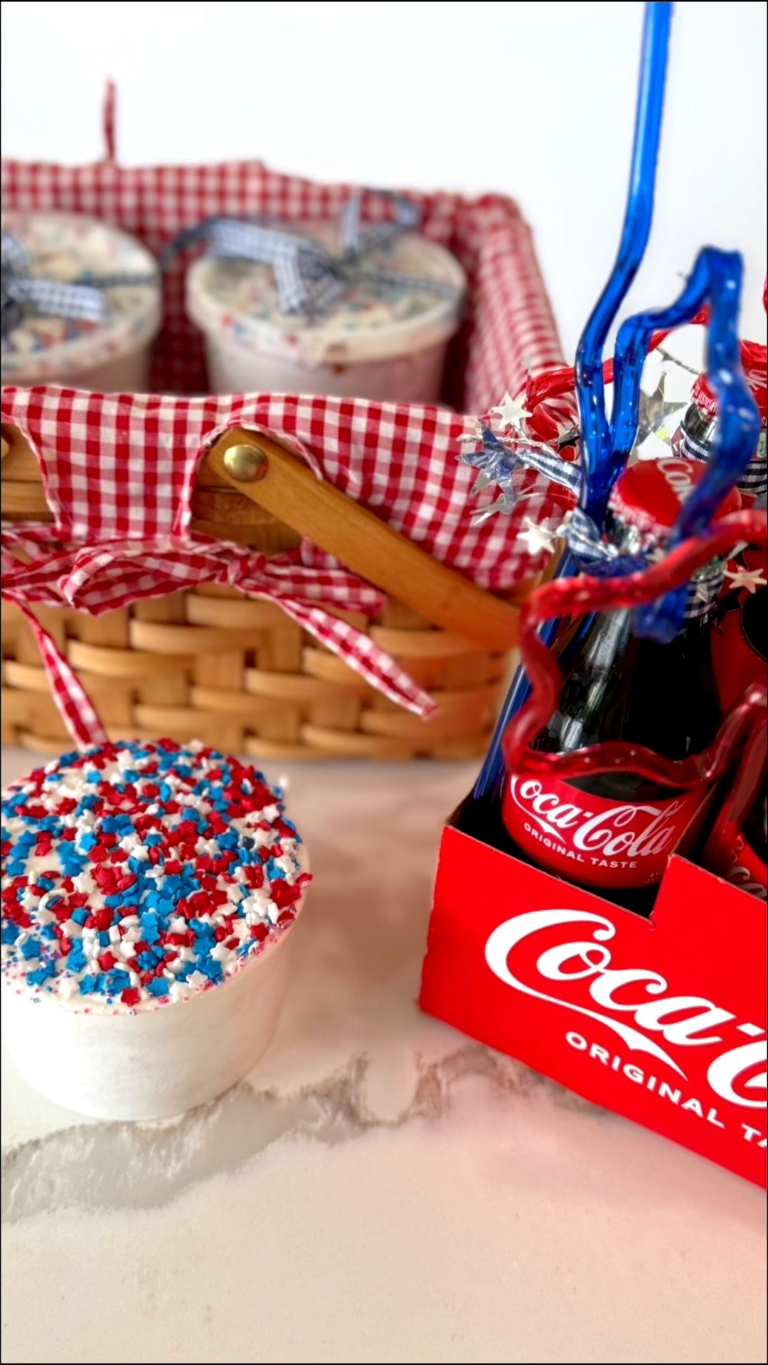 The easiest way to be everyone’s favorite guest this 4th of July. 🇺🇸✨ Two simple treats, minimal effort, maximum festive. 

#FourthOfJuly #dotcake #SummerEntertaining #EasyPartyIdeas #MomLife

#LTKSeasonal #LTKfoodie