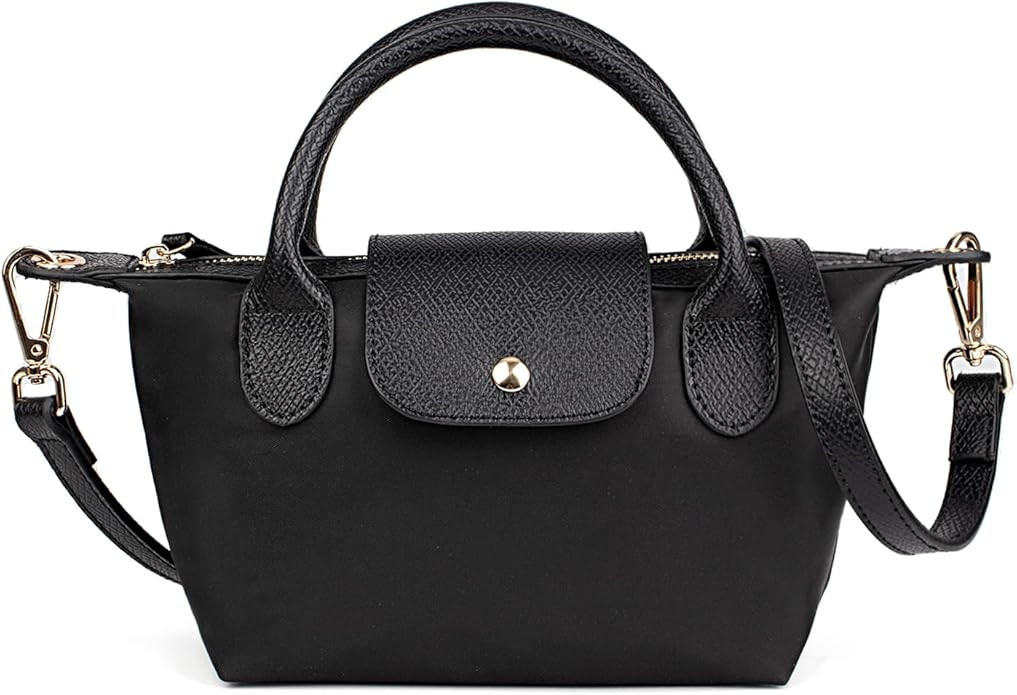 Fashion Mini Nylon Crossbody Handbag for Women,Removable Adjustable Shoulder Strap,Faux Leather T... | Amazon (US)