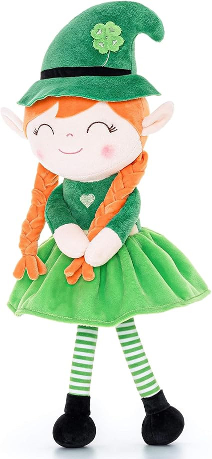 Gloveleya Plush Dolls Saint Patrick's Day Gifts Soft Blessings Doll Shamrock Wishes Plush Elf Bab... | Amazon (US)