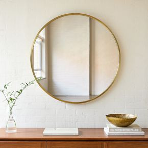 Metal Frame Round Wall Mirror | West Elm (US)