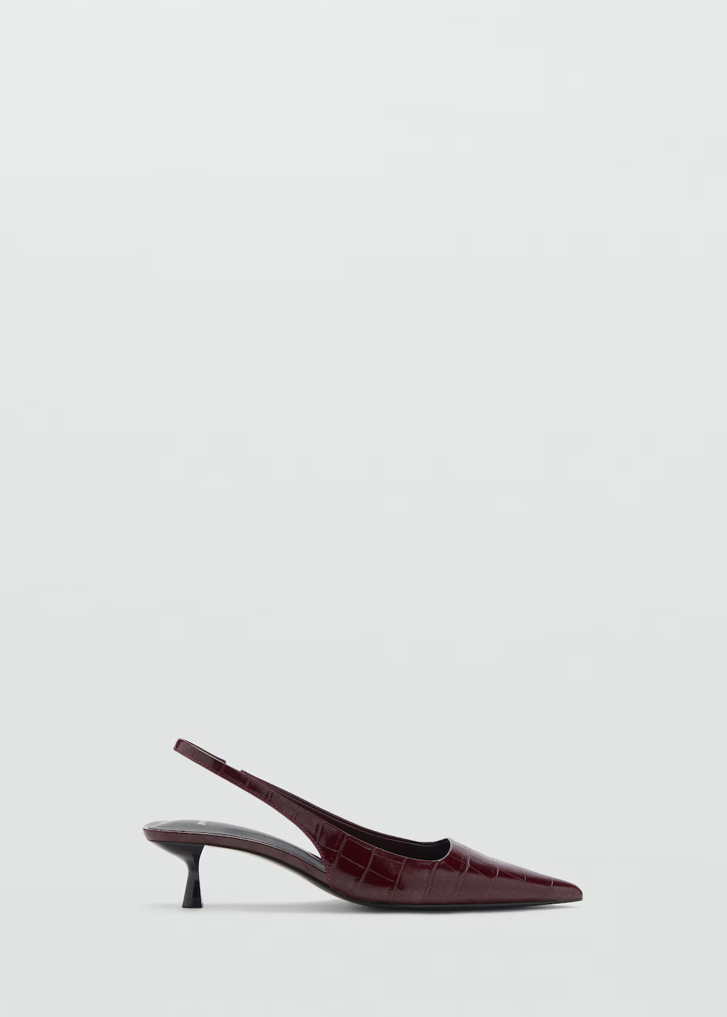 Crocodrile kitten-heel shoes | MANGO (UK)
