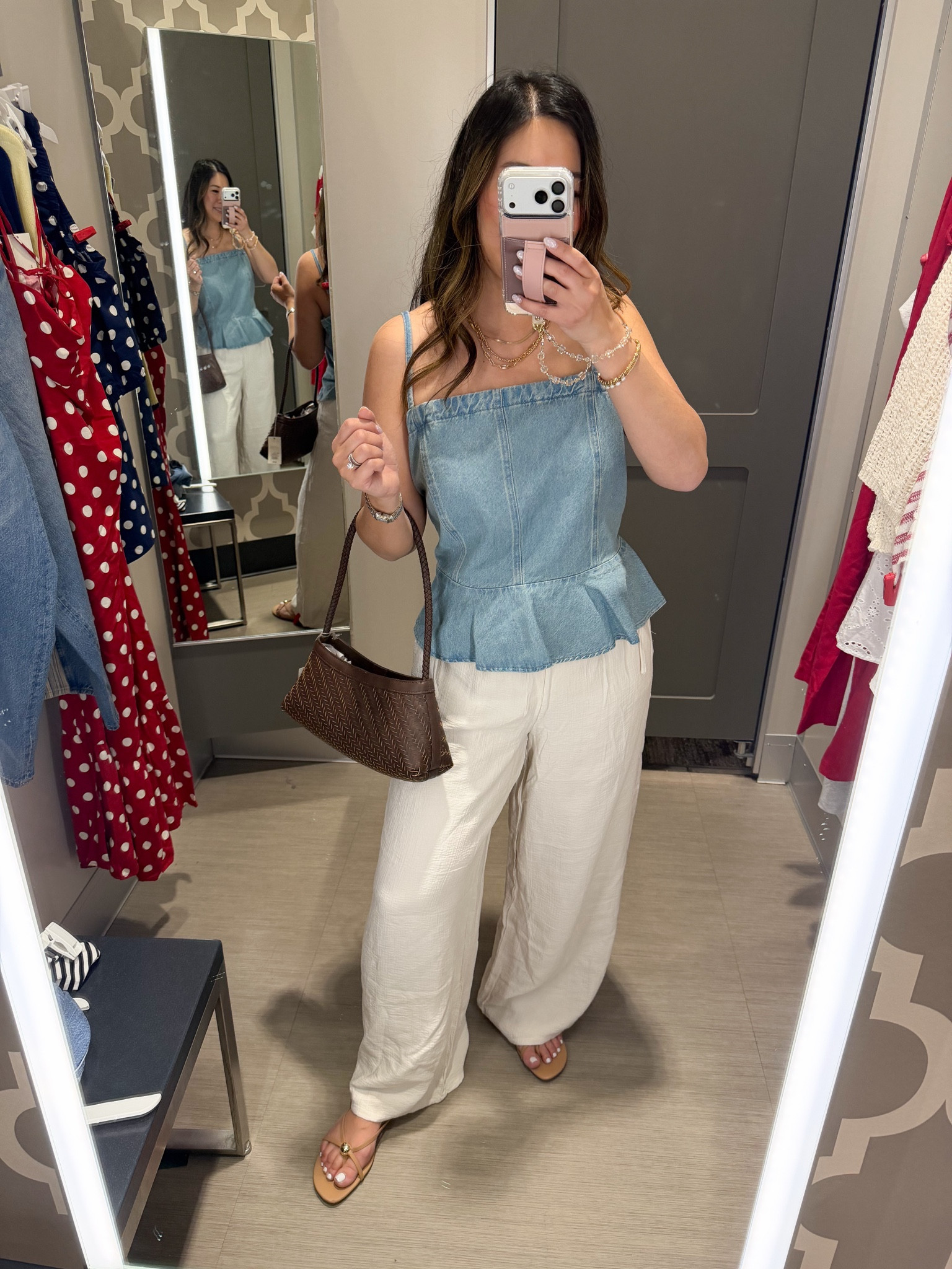 Target new arrivals // summer outfits// denim peplum top // wide leg pants // beach vacation

#LTKootd #LTKSeasonal #LTKPetite