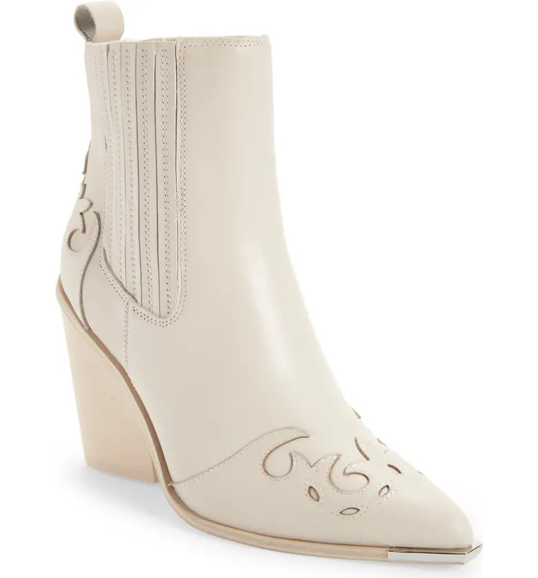 Trim Pointed Toe Western Bootie | Nordstrom