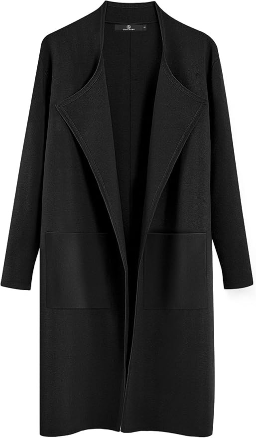 LILLUSORY Women's Long Knit Wool Cardigan Sweaters Oversized Fall Dressy Coatigan 2023 Winter Coa... | Amazon (US)
