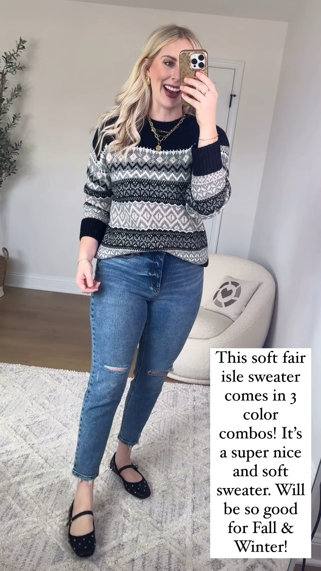 Walmart try on, time and tru, fair isle sweater, Walmart outfit, Walmart fashion 

Medium 

#LTKFindsUnder50 #LTKStyleTip #LTKVideo