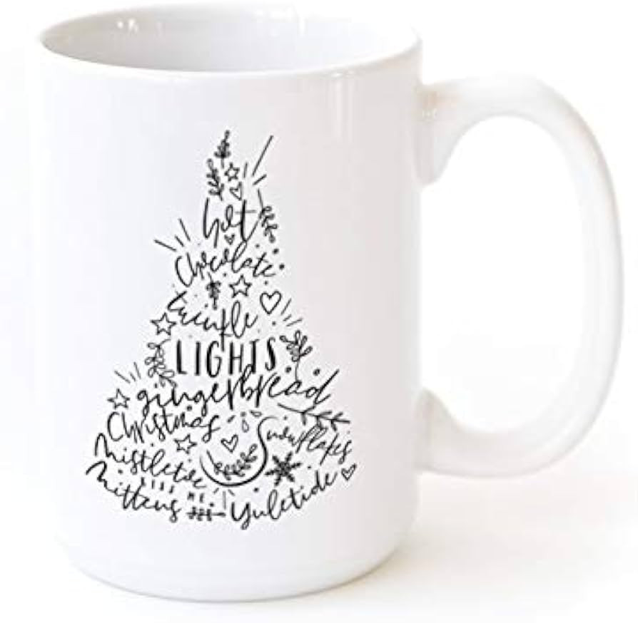 The Cotton & Canvas Co. Christmas Favorites Porcelain Ceramic Holiday and Christmas Coffee Mug | Amazon (US)
