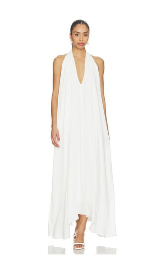 AEXAE Drape Maxi Dress in White. - size M | Revolve Clothing (Global)