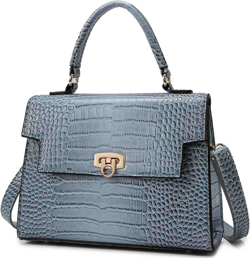 Makukke Shoulder Bag Pu Leather Handbags Crocodile Pattern Top Handle Purse Trendy Crossbody Bag ... | Amazon (US)