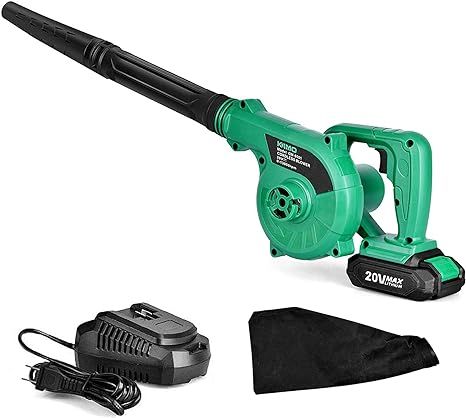 K I M O. Cordless Leaf Blower - 20V 2.0 Ah Lithium Battery 2in1 Sweeper / Vacuum for Blowing Leaf... | Amazon (US)