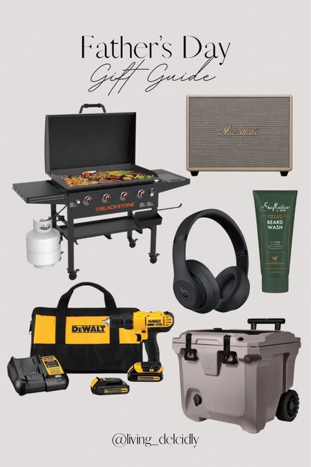 Father’s Day gift ideas✨

Blackstone Grill | Bluetooth Speaker | Tool Set | Wireless Headphones | Beard Wash | BruMate Cooler