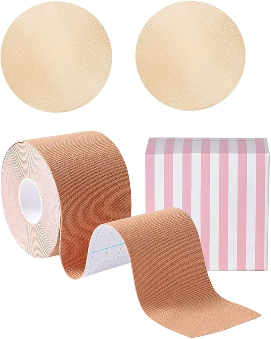 Medimama Boob Tape Breast Lift Tape Adhesive Bra Nipple Covers for Women,Big Bust Friendly Push U... | Amazon (US)