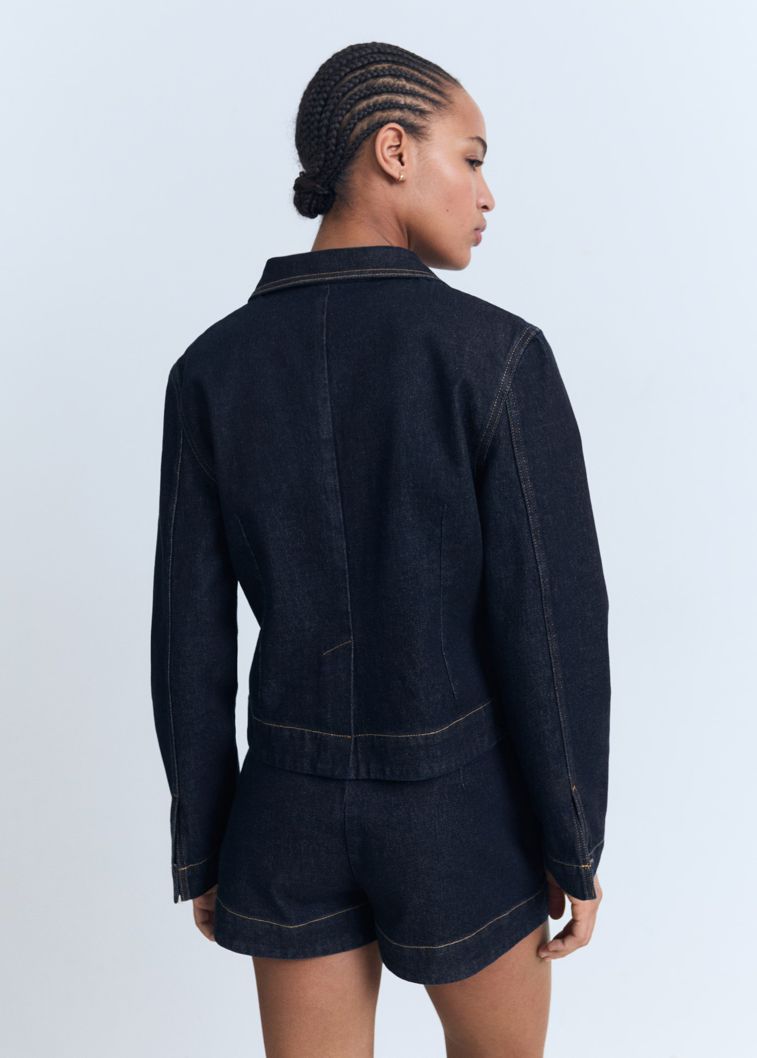 Fitted denim jacket with pockets - Women | MANGO USA | Mango (US/MX/AU)