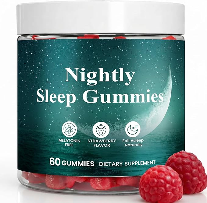 Nightly Sleep Gummies for Adults, Sleep Gummies No Melatonin, with Magnesium, L-Theanine, GABA, a... | Amazon (US)
