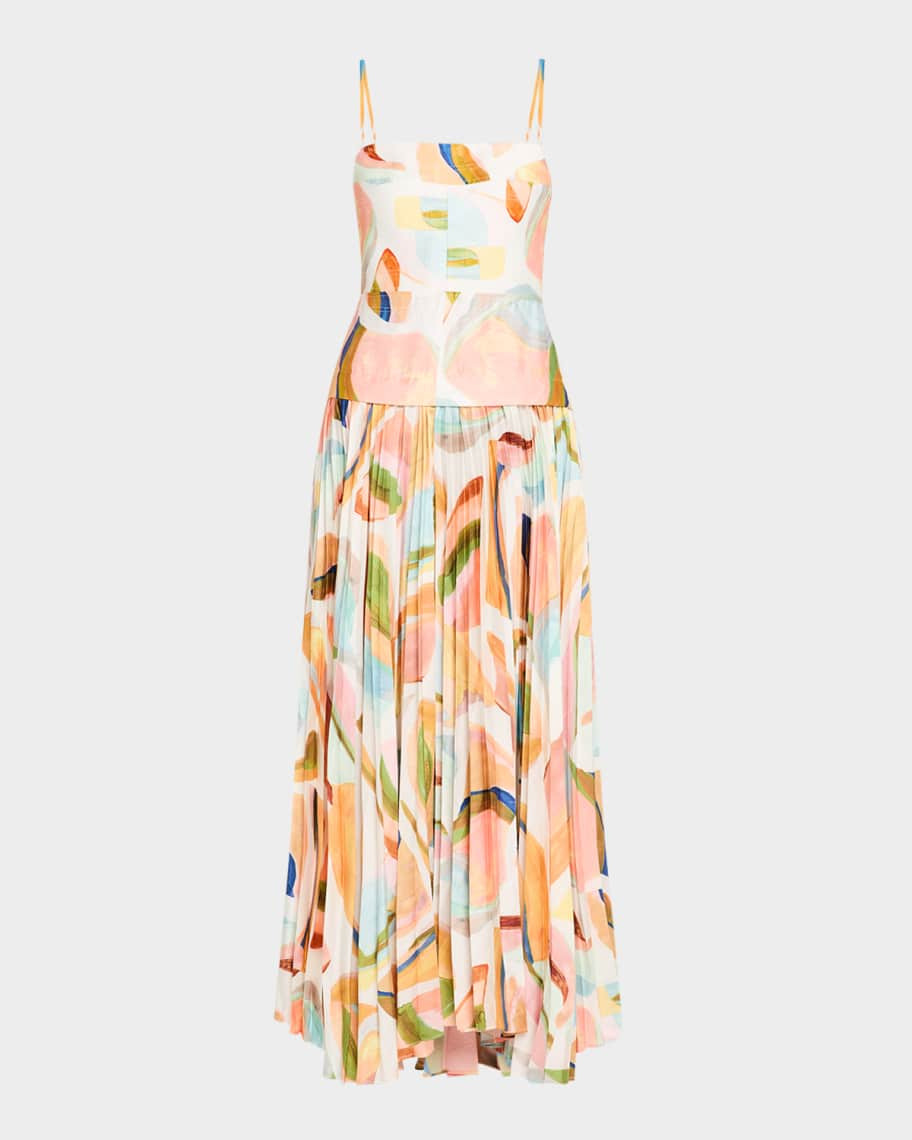 Acler Leasgill Open-Back Midi Dress | Neiman Marcus