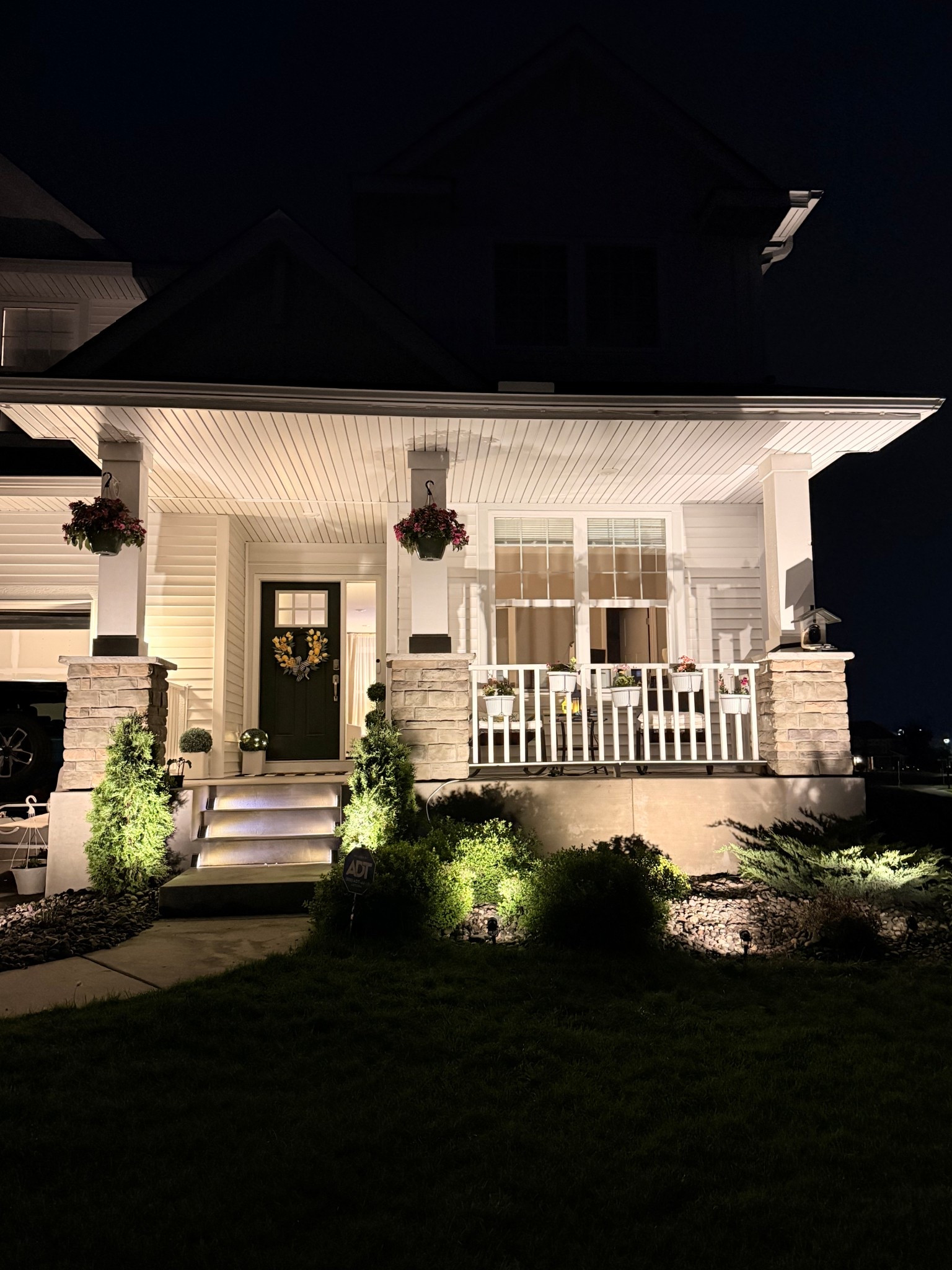Got new lights from amazon and it completely transformed our house at night! 