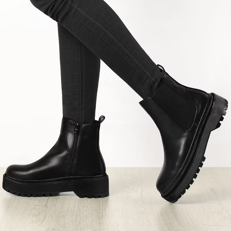 Allegra K Women's Platform Boots Chunky Heels Chelsea Ankle Boots | Target