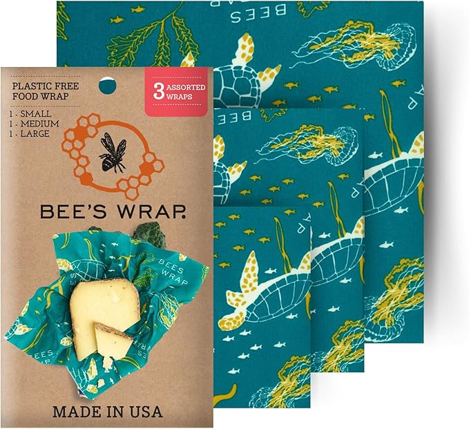 Bee's Wrap Reusable Beeswax Food Wraps Made in the USA, Eco Friendly Beeswax Wraps for Food, Sust... | Amazon (US)
