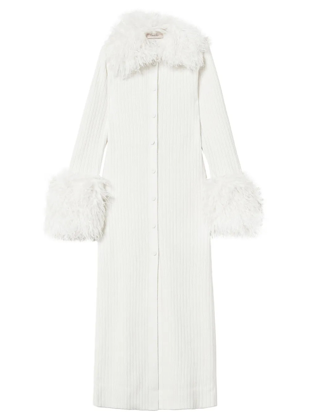 TWINSET faux-fur Cardi Dress  | White | FARFETCH DE | Farfetch Global