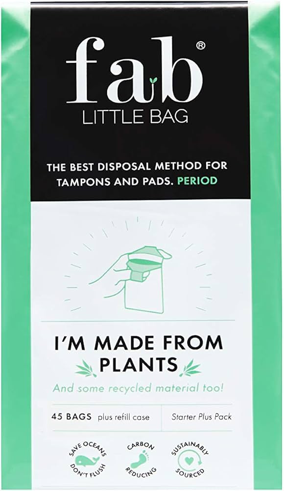 Fab Little Bag Starter Plus Pack - 45 Sanitary Disposal Bags Plus Recyclable Refill Pack for Out ... | Amazon (US)