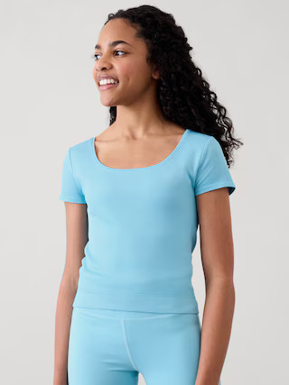 Athleta Girl Rise Above Rib Crop Tee | Athleta