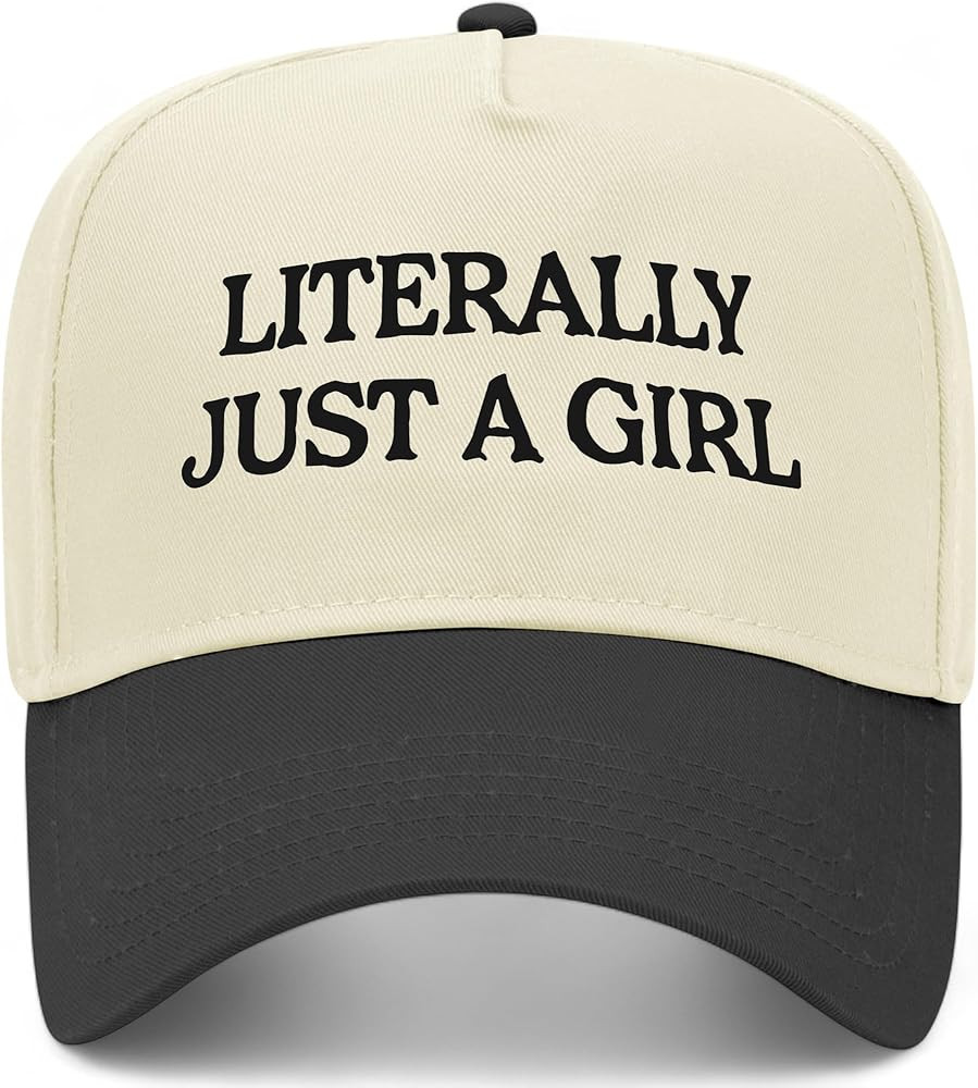 Literally Just A Girl Vintage Trucker Hat | Premium Snapback Baseball Hat for Men & Women | Amazon (US)