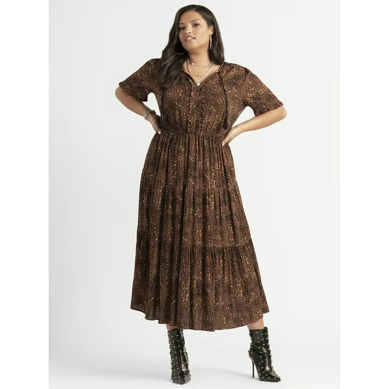 Jessica Simpson Women's Plus Phoebe Maxi Dress, Sizes 0X-4X | Walmart (US)