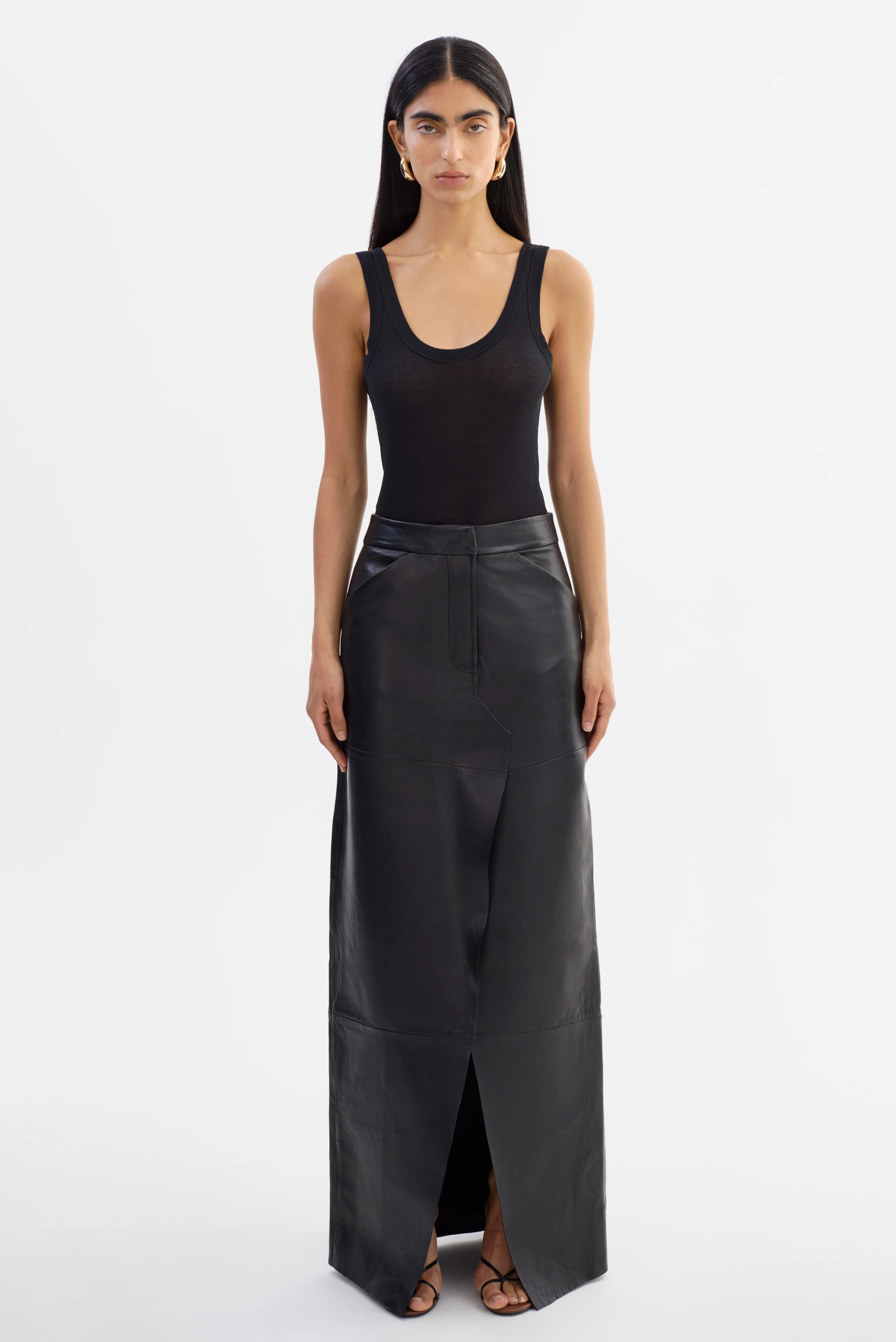 MARIETTE | Leather Maxi Skirt | LAMARQUE