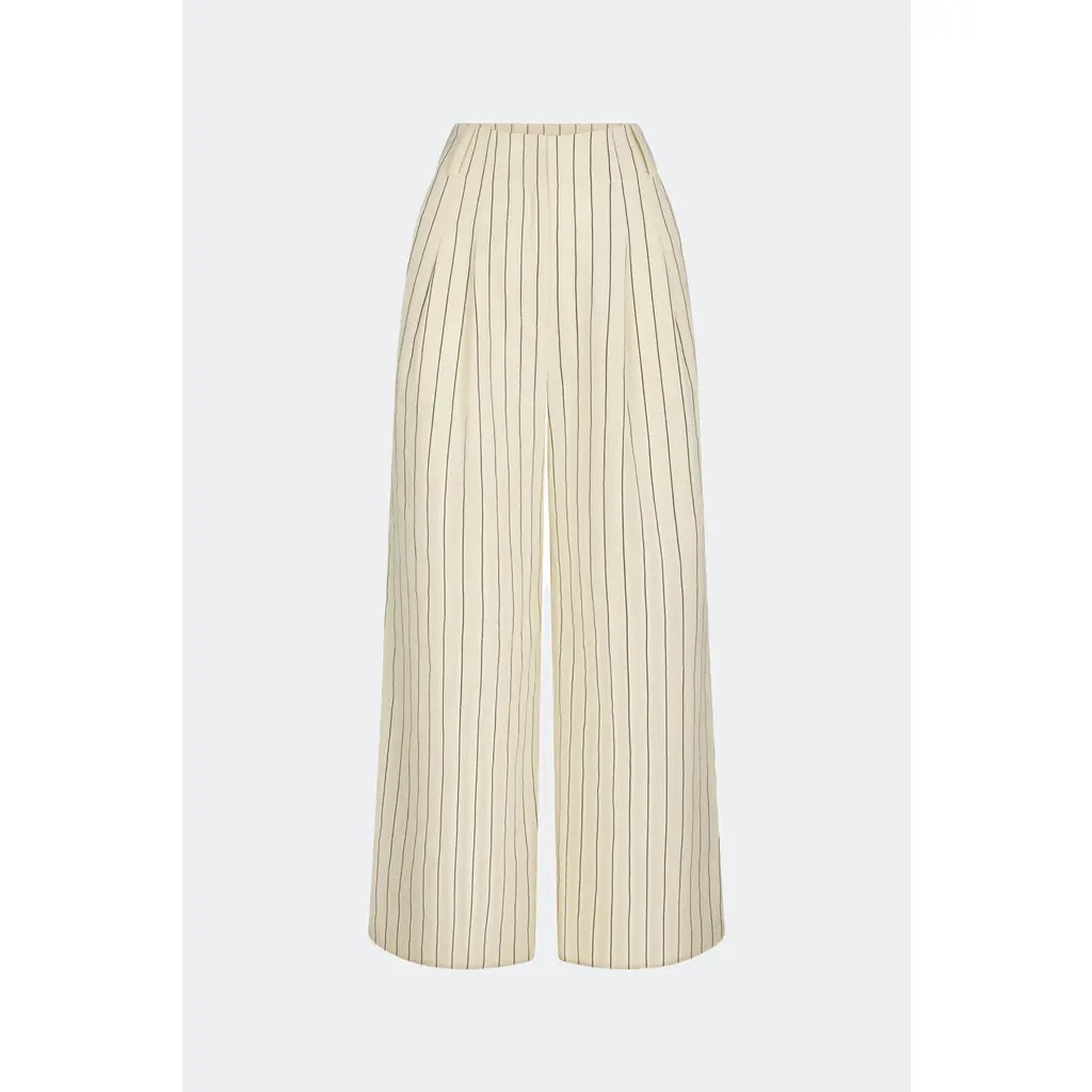 SIMONMILLER Bloo Linen Pinstripe Pant in Cream Pinstripe at Nordstrom, Size 8 | Nordstrom