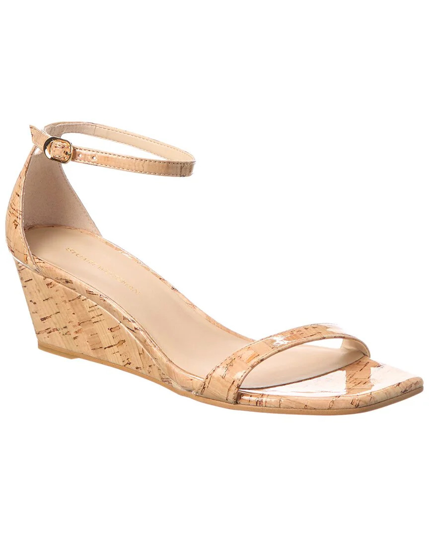 Stuart Weitzman Nudistcurve 50 Cork Wedge Sandal | Shop Simon