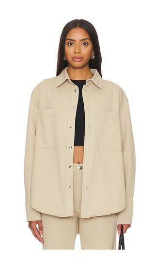 ANINE BING Dante Shirt in Beige. | Revolve Clothing (Global)