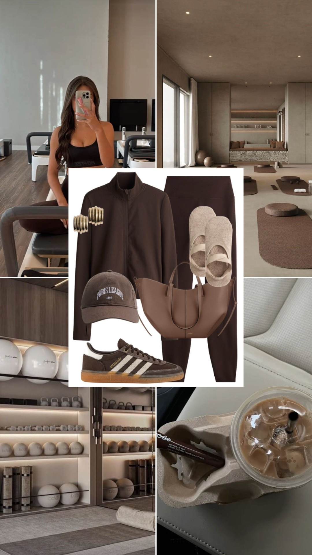 H&M Brown Workout Set - channel your inner Pilates girl aesthetic with this gorgeous brown workout set from @hm. 

#workout #gym #pilates 

#LTKautumn #LTKfitness #LTKtravel