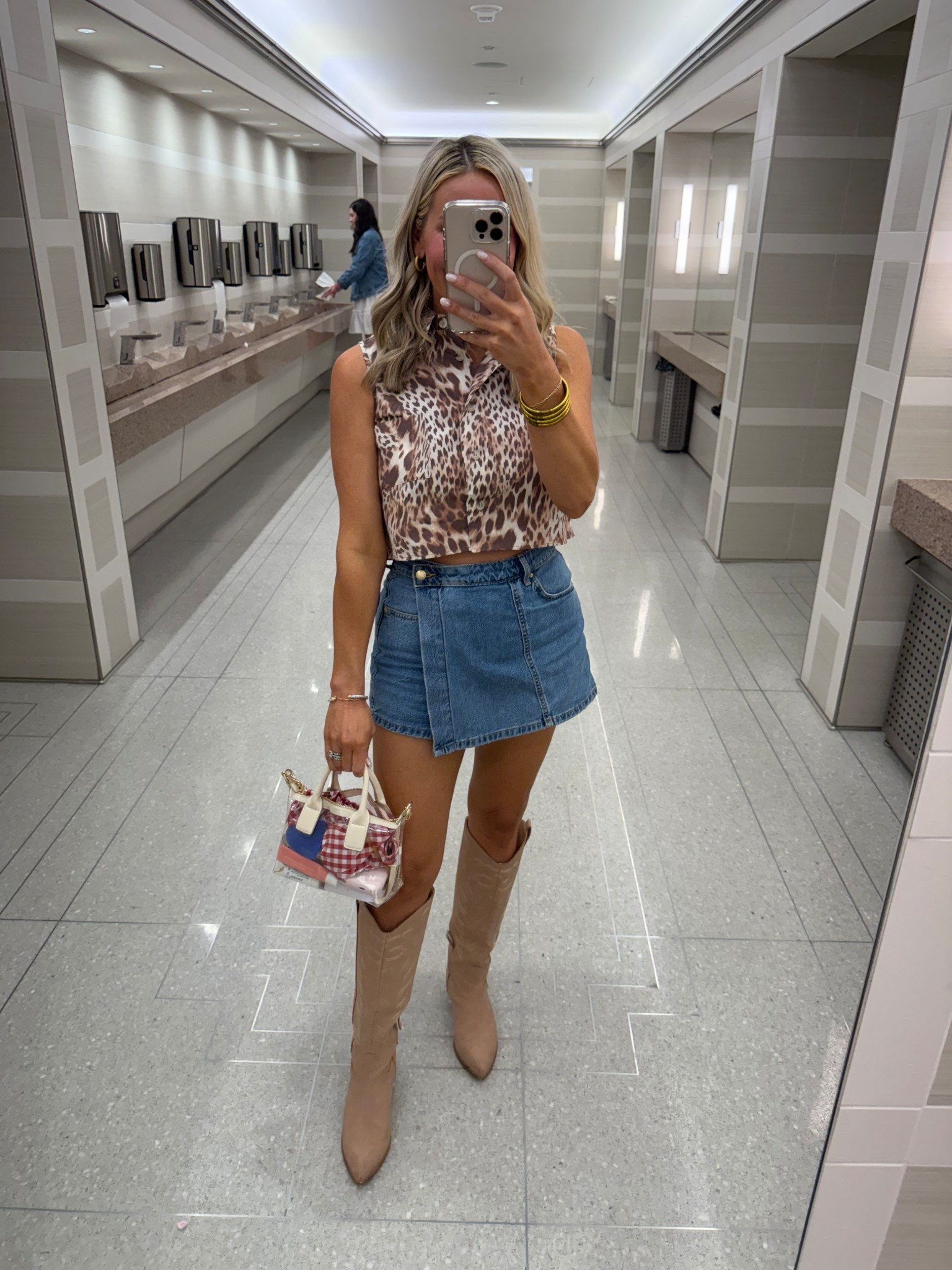 Concert fit! Linking similar top and skirt. Top is hale house boutique and skort is Zara. Sadly can’t link either here but linking on my stories on Instagram  pink lily boots you can use my code BOBBI 

#LTKParties #LTKFindsUnder50 #LTKFindsUnder100