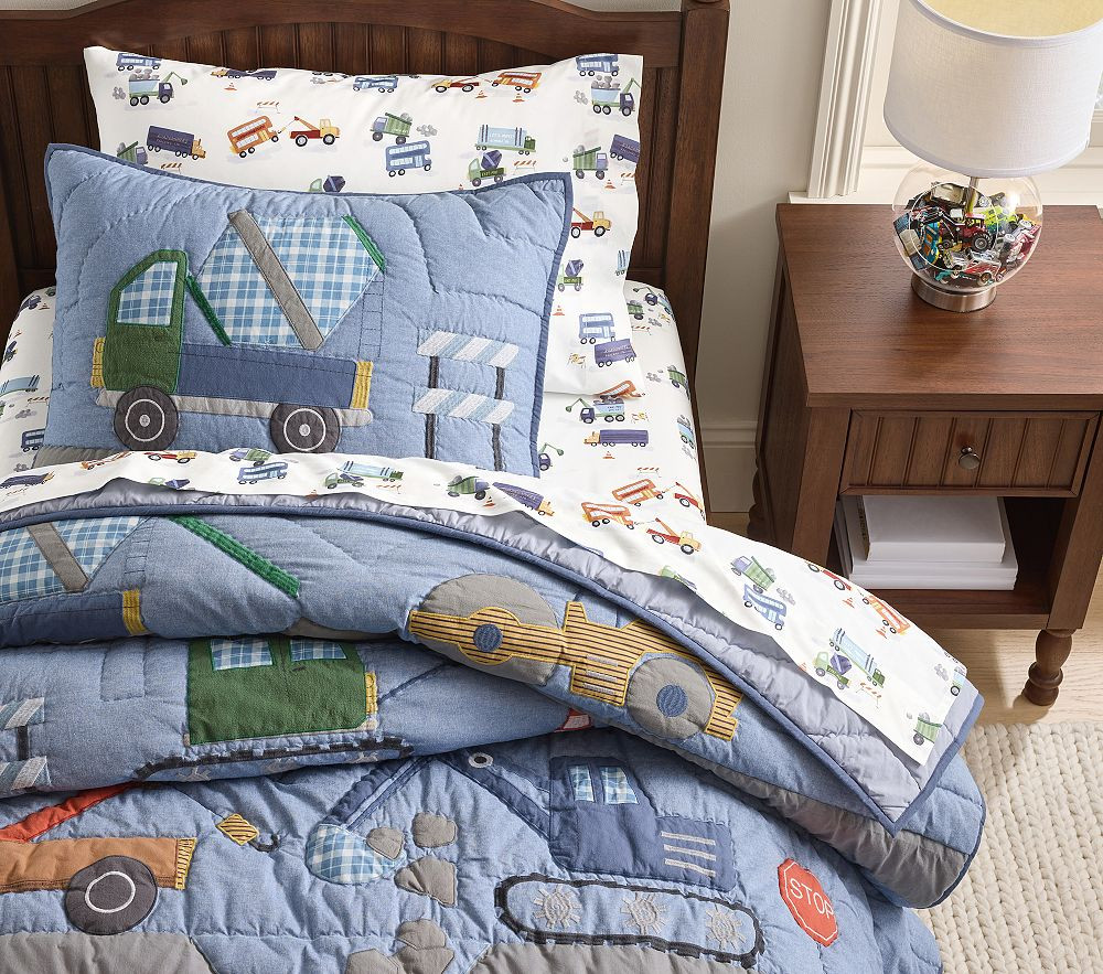 Heritage Construction Quilt & Shams | Pottery Barn Kids