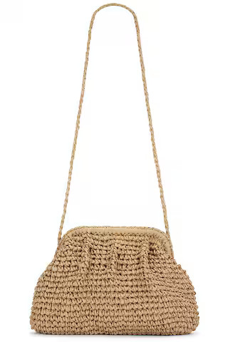 Straw Belt Bag in Tan | Revolve Clothing (Global)