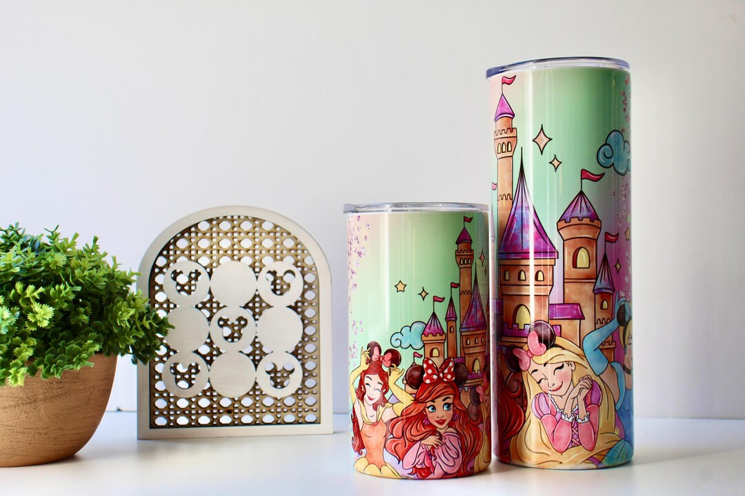 Princess Personalized Tumbler, Park Princesses Spill-proof Tumbler, Ariel, Rapunzel, Cinderella, ... | Etsy (US)