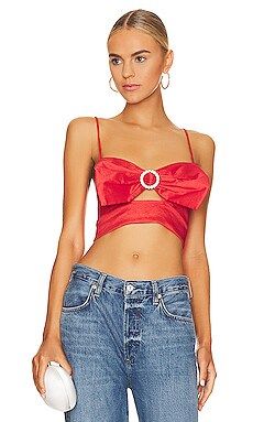 Lovers and Friends Jacqueline Bow Top in Red from Revolve.com | Revolve Clothing (Global)