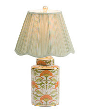 26in Floral Ceramic Table Lamp With Scalloped Shade | Bedroom | Marshalls | Marshalls