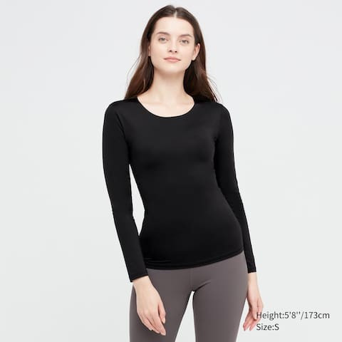 AIRism Crew Neck Long Sleeved T-Shirt | UNIQLO (UK)