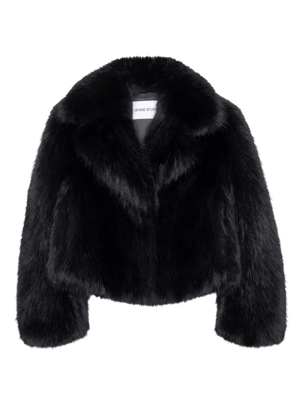 STAND STUDIO faux-fur Jacket | Black | FARFETCH | Farfetch Global