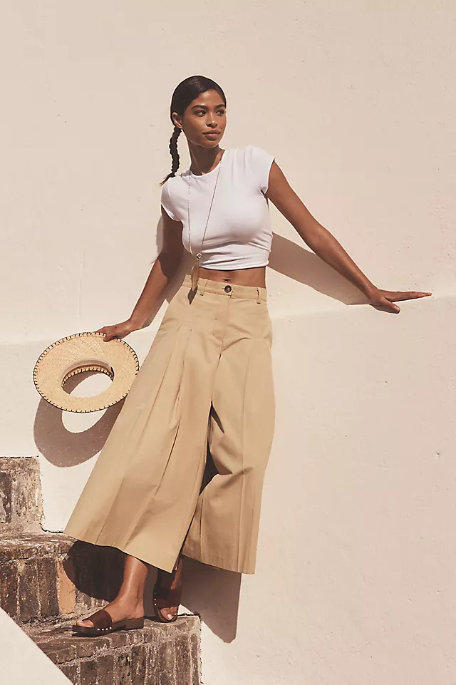 Rowen Pleated Culotte Pants | Anthropologie (US)