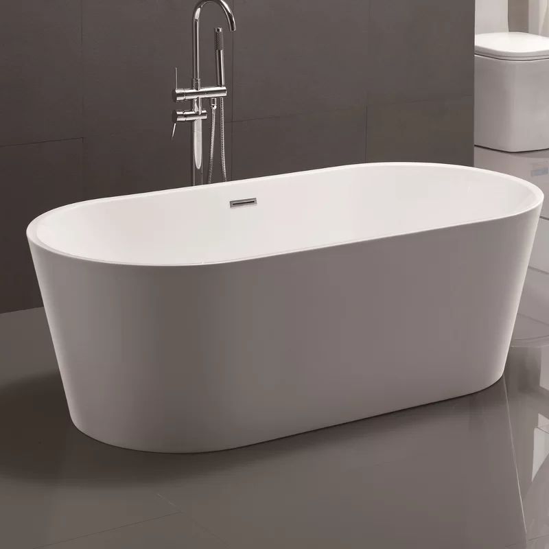 VA6815 59" x 30" Freestanding Soaking Bathtub | Wayfair North America