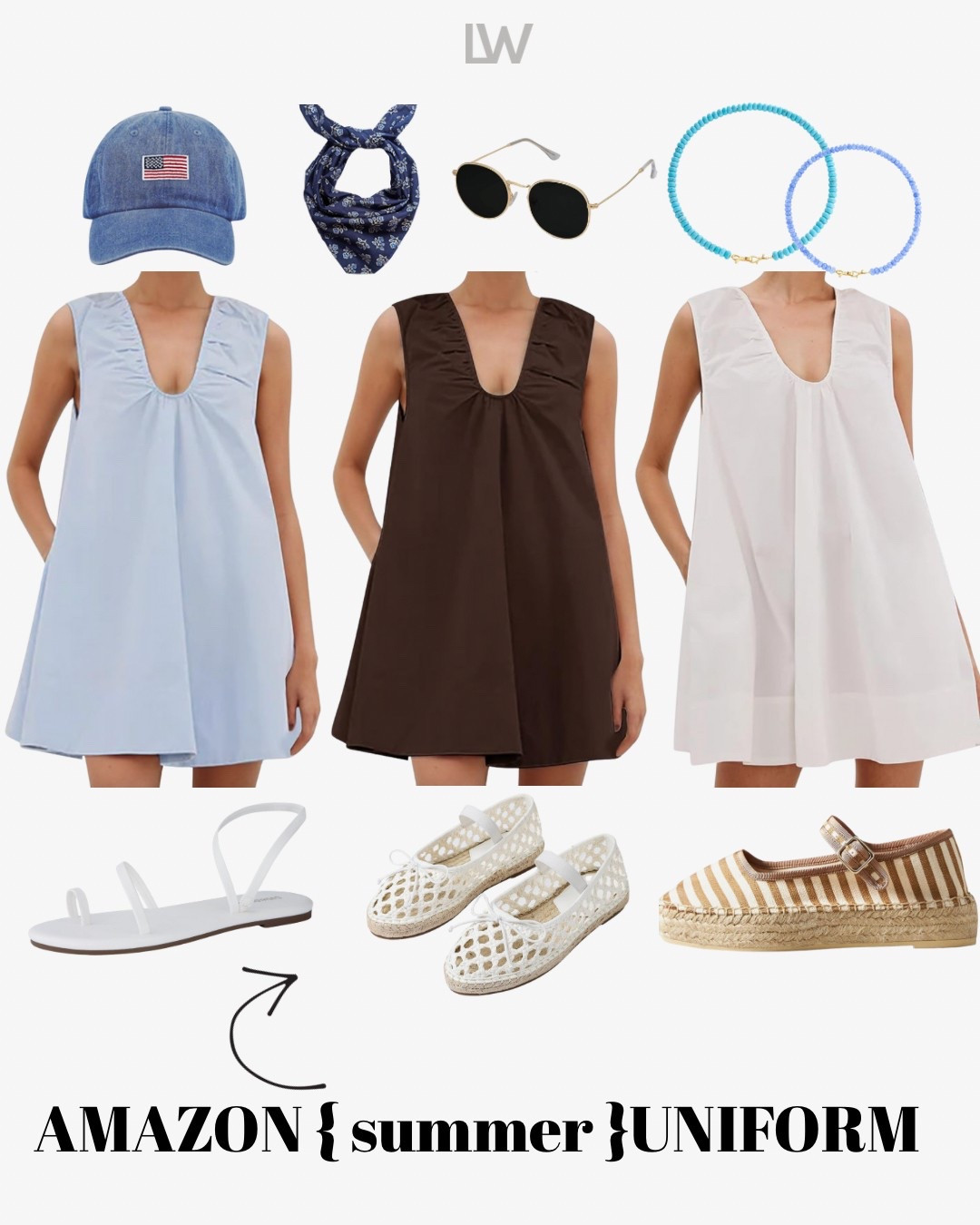 Dying over this dress!!! How good! And all of these accessories are some personal favorites 🩵🤍