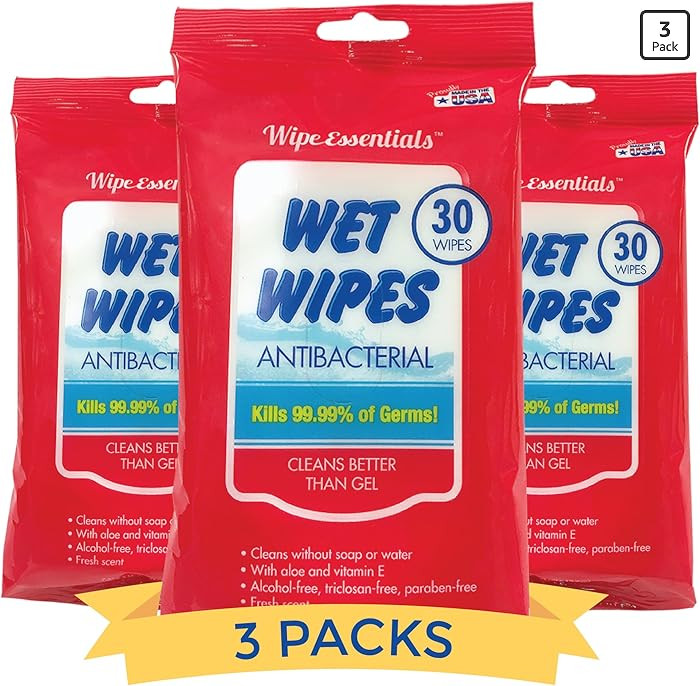 WipeEssentials Hand Sanitizer Hand Wipes for Adults and Kids - 90 wipes - 3 Packs of 30ct Hand Sa... | Amazon (US)