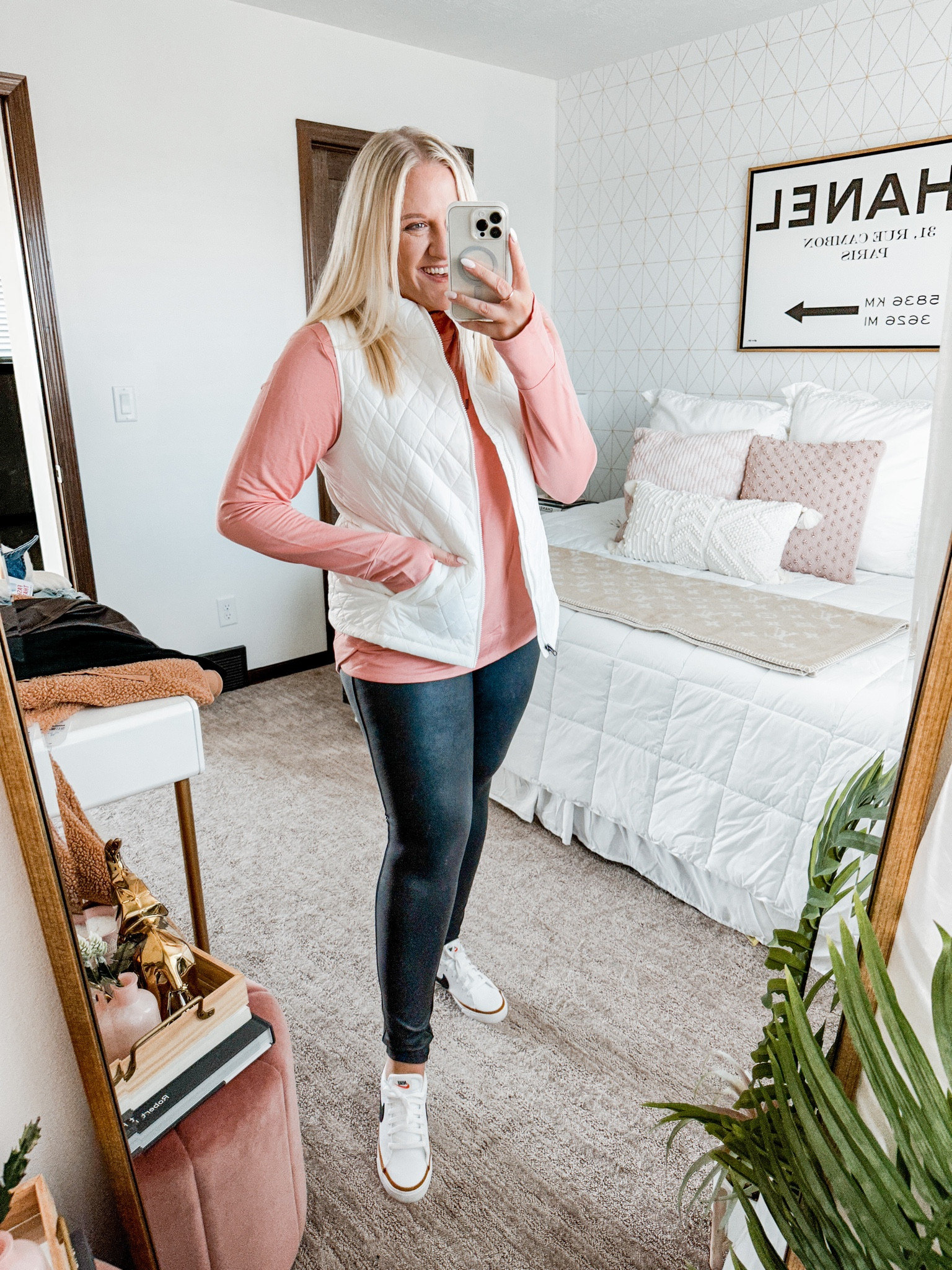 Vest- large runs big
Cowl-  XL tts
Leggings- XL tts
Sneakers- 8.5 runs small

#LTKfit #LTKcurves #LTKSeasonal
