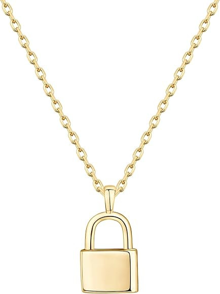 PAVOI 14K Gold Plated Dainty Pendant Necklace | Dot, Elephant, Butterfly, Pineapple Pendant | Lay... | Amazon (US)
