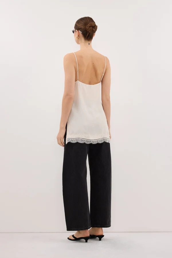 ANDREA SANDSTONE SLEEVELESS LACE CAMI TOP | DISSH