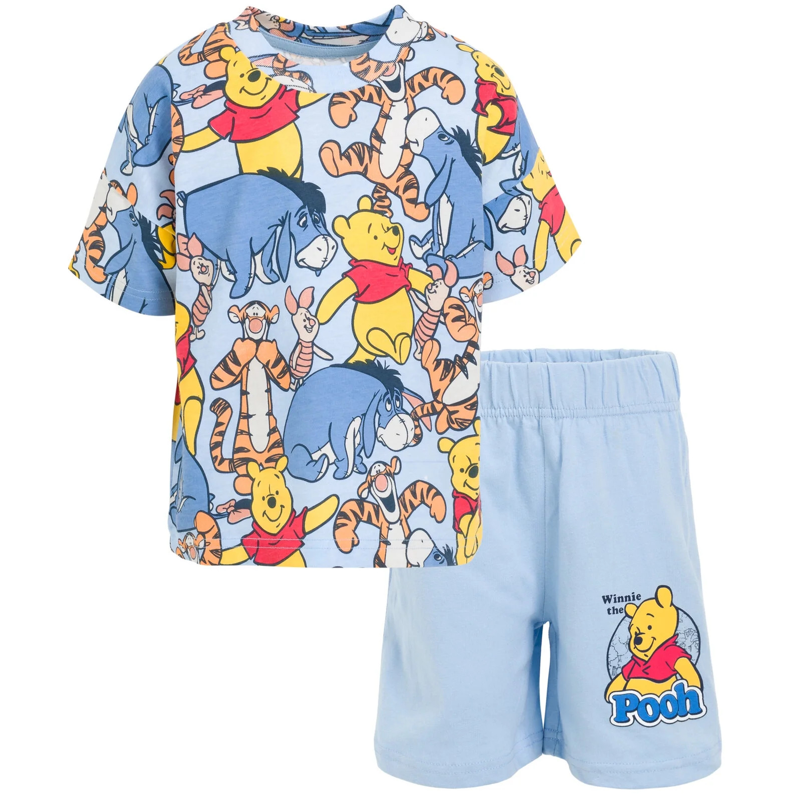Disney Winnie the Pooh Eeyore Tigger Toddler Boys T-Shirt and Shorts Outfit Set Infant to Little ... | Walmart (US)