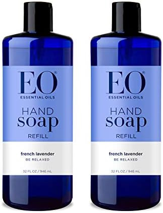 EO Liquid Hand Soap Refill, 32 Ounce (Pack of 2), French Lavender, Organic Plant-Based Gentle Cleans | Amazon (US)