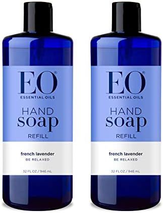 EO Liquid Hand Soap Refill, 32 Ounce (Pack of 2), French Lavender, Organic Plant-Based Gentle Cleans | Amazon (US)